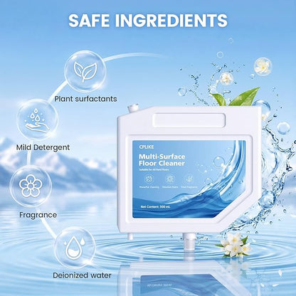 CPLIKE Floor Cleaning Solution Compatible with Dreame L10s Ultra Robot Vacuum Mop, L10S Ultra Detergent Refills, Multi-Surface Cleaner for Hard Floors, 10.14 Fl Oz (3 Pcs