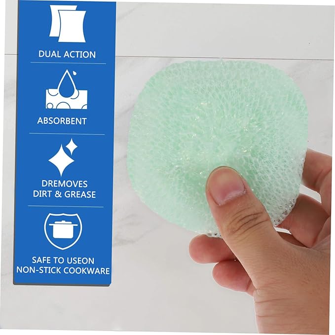 12pcs Kitchen Scrubbers Ball Dawn Dish Detergent Safe High Performance Cleaning Balls for Cookware Random Color