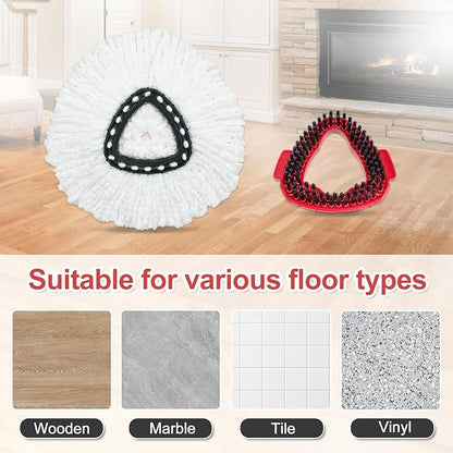 Mop Heads Replacement for Ocedar, Mop Replace Head for Ocedar EasyWring 1 Tank, Microfiber Spin Mop Refills, Include 5 Spin Mop Replacement Head Deep Cleaning Machine Washable with 2 Scrubber Mop Head