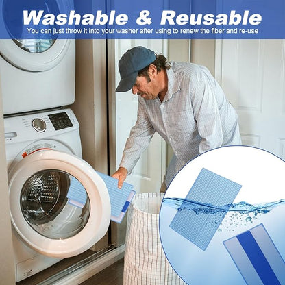 Microfiber Mop Pads Replacement for HAAN FS, SI and MS Series Steamers - Washable Reusable Mop Head Refill for Floor Cleaning - 6 Pack