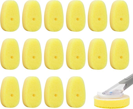 16Packs Dish Wand Sponge Refills for Scrub Daddy Dish Daddy - Replacement Heads for Dish Sponges, Non Scratch Dish Washing Scrubbers, Kitchen Dish Cleaning (Only Refills)