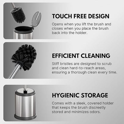 ToiletTree Products Deluxe Toilet Brush with Lid 3 Pack