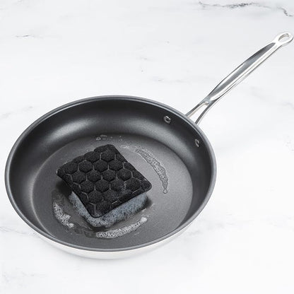 HIC Kitchen Sudz-Power Scratch-Free Scrubber Sponges, Long Lasting Polyurethane, BPA Free, Rectangular, Set of 2