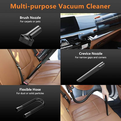 Best Car Vacuum Cleaner, Handheld Portable Vacuum Cleaner for Car, 7500PA High Power Handheld Vacuum Cleaner, Double Motor Cyclone Suction Vacuum with Wet or Dry, 16.4 Ft Corded