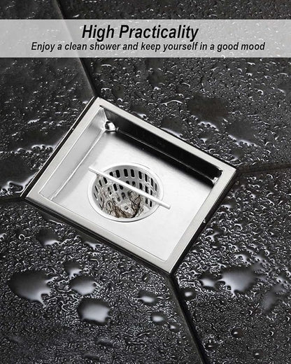 2Pcs 2 Inch Hair and Debris Strainer, Shower Drain Strainer with 2Pcs Lifting Hook, Stainless Steel Debris Basket Shower Drain Catcher, Hair Catcher for Floor Drain