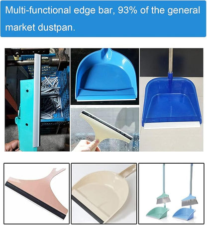 2 Pack Dustpan Edge Strip Replacement Dust Pan Edger Lip Strips Parts for Dust Pans with Long Handle Broom and Dustpan Set Combo Upright Stand Up Dustpans
