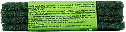 Amazon Basics Heavy Duty Scour Pads, Dish Scrubber for Kitchen + Outdoor, 4 Count, Pack of 1