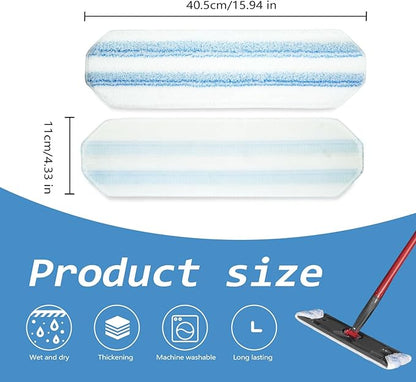 8 Pack Replacement Pads for O Cedar H2prO Flat Mop System, Flat Pads for Ocedar Flat Mop System, Machine Washable/Reusable, Powerful Stain Removal, for Hardwood, Tile, Marble, Laminate Floors.