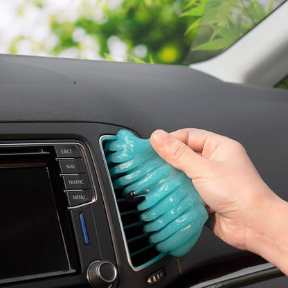 TICARVE 2Pack Cleaning Gel for Car Putty Car Slime Cleaning Car Detail Putty Tools Car Interior Cleaner Automotive Car Cleaning Kits Keyboard Cleaner Blue Green (320g/11.2oz)