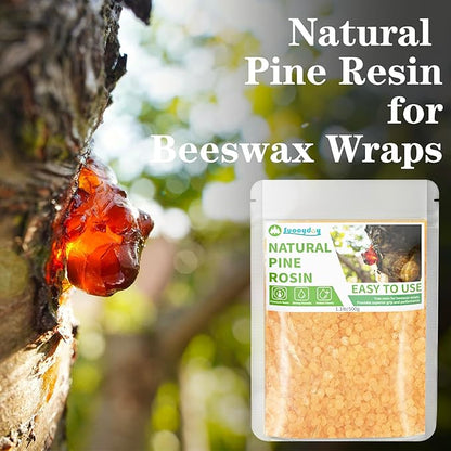 Suooydoy Premium Pine Rosin 1.1lb Natural Pine Resin for Beeswax Wraps Food Grade Good Grip and Performance Ideal for Baseball Softball Tennis Rodeo and Rough Stock Bucking