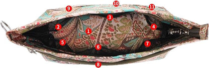 Vercord Handbag Purse Tote Pocketbook Organizer Insert Zipper Closure 11 Pockets 3 Sizes Many Colors