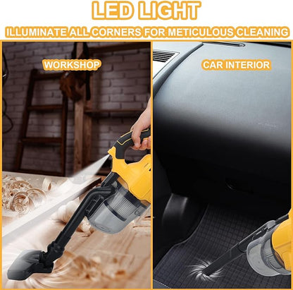 Cordless Vacuum Cleaner for Dewalt 20v Battery, Brushless Stick Vacuum with Washable HEPA Filter 55CFM Handheld Vacuum Cleaner for Home Car Hardwood Floor Carpet, Cordless Shop Vac(Tool Only)