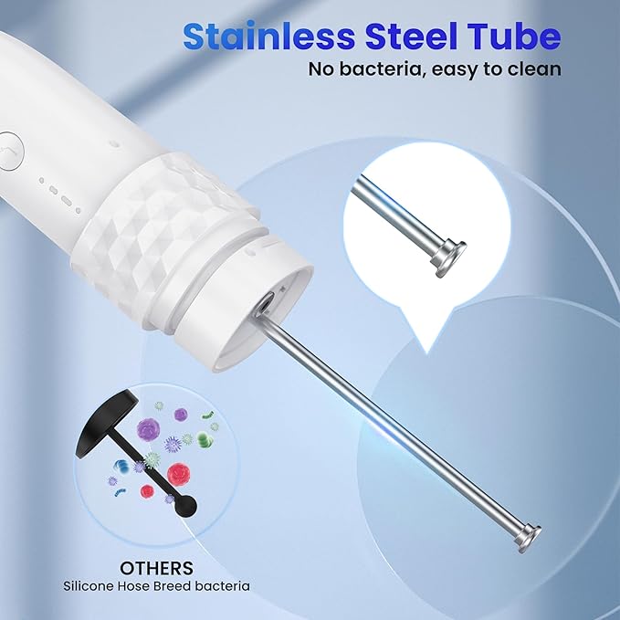 Electric Toothbrush with Water flosser, 2 in 1 Teeth Cleaning Kit, Toothbrush and Water flosser Combo, 25 - Day Battery, Travel Toothbrush with Water Bottle(White)