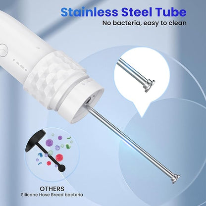 Electric Toothbrush with Water flosser, 2 in 1 Teeth Cleaning Kit, Toothbrush and Water flosser Combo, 25 - Day Battery, Travel Toothbrush with Water Bottle(White)