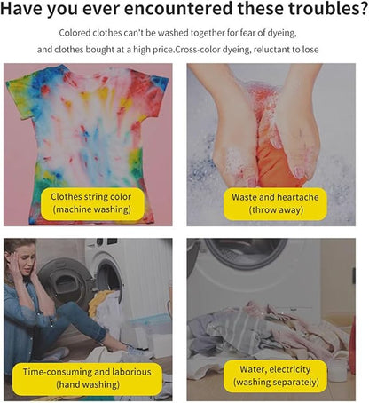 Color Catcher Laundry Sheets - 50 Piece Dye Absorber Sheet Pack | Protects Clothes from Color Bleeding, Prevents Fabric Staining During Wash, Ideal for Travel, Dorm, and Home Laundry Use