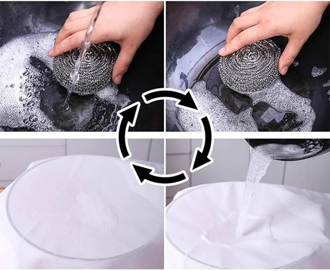 Stainless Steel Scouring Ball, Kitchen Cleaning Scrubber for Pots, Sinks and Bowls (6)