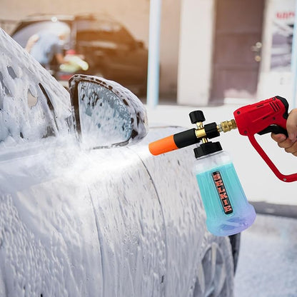 Selkie 5000PSI Pressure Washer Gun with Foam Cannon, Pressure Washer Sprayer Gun with Dual Adjustable Snow Foam Lance with 7pcs Nozzles,1/4" Quick Connector,4350PSI