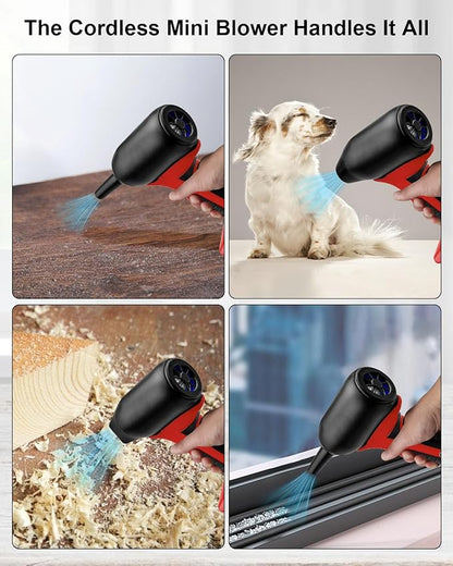 Portable High-Speed Compressed Air Duster with 130000 RPM Turbo Fan Compatible with Milwaukee M18 Battery for Computer Keyboards PC and Car Cleaning (Battery Not Included)