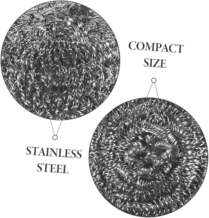 Ciieeo 8pcs Stainless Steel Balls for Dish Cleaning Scrubber Grill and Oven Cleaning Tool