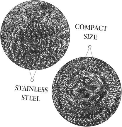 Ciieeo 8pcs Stainless Steel Balls for Dish Cleaning Scrubber Grill and Oven Cleaning Tool