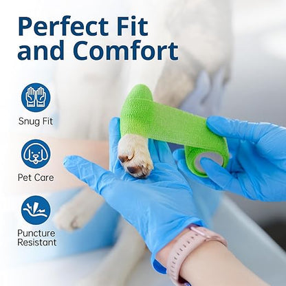 SwiftGrip Disposable Nitrile Exam Gloves, Blue, Nitrile Gloves Disposable Latex Free, Medical Gloves, Cleaning Gloves, Food-Safe Rubber Gloves, Powder Free, Non-Sterile, 50-ct Box (Small)