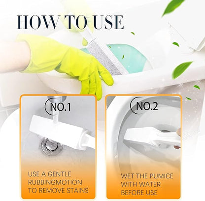 Kadden 2 Pack Toilet Cleaner Hard Water Build up Remover with Ergonomic Handle, Pumice Stone Cleanning Tool Stain Hard Water Ring Cleaner for Toilet, Pool, Bathroom, Sink