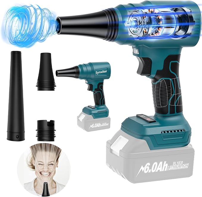 Mini Blower for Makita18V Battery,140000 RPM Brushless Cordless Air Duster,Electric Leaf Blowers for Leaf Cleaning,Compressed Air Dusterfor Keyboard Electric Devices Cleaning,Multiple Usage(Tool only)