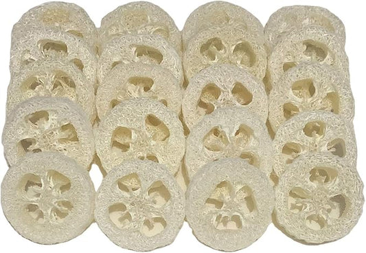 2cm Natural Loofah Cuts Loofah Slices for Soap Making or Soap Dish Pack of 20
