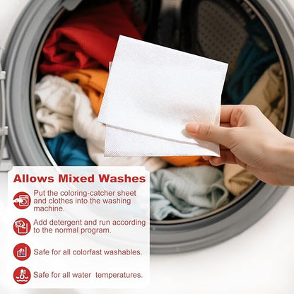 Laundry Color Catchers Sheets 120 Count,Color Catchers for Laundry Allow Clothes Mixed Washes and Prevents Color Run,Color Grabber Laundry Sheets,Fragrance Free Color Remover for Clothes