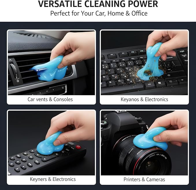 Car Cleaning Gel,Reusable Car Cleaning Putty for Interior Detailing, Car Cleaning Supplies, Auto Detailing Tools, Car Slime for Dust Removal, Car Accessories Interior, Car Cleaning Kit(Blue, 5.0 OZ)