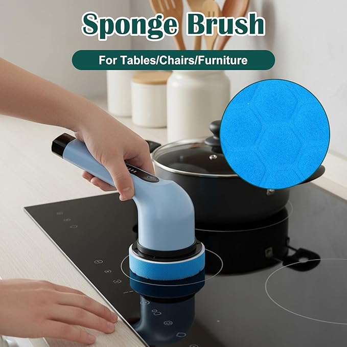 12Pcs Brush Heads Set, Cordless Electric Spin Scrubber Replaceable Brush Heads, Cordless Buffing Bonnet Pad for Household Cleaning Brushes, Bathroom, Floor, Tile, Car