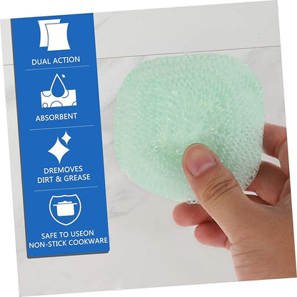 FOMIYES 12pcs Multi-Functional Household Cleaning Balls for Kitchen and Dish Washing Scouring Balls Break Resistance Random Colors Material for Pots and Bowls