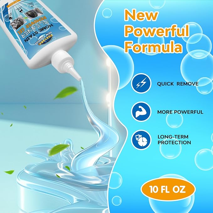 Mold Stain Remover Gel,Washing Machine Cleaner Front Load Washer Gasket Mold Remover Home Stain Cleaner Cleaning Gel for Grout, Bathroom, Bathtub, Refrigerator Cleaning Solution 46488gd
