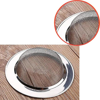 4.5 Inch Stainless Steel Sink Drain Strainer – Kitchen Sink Strainer Catches Food Debris & Hair – Fine Mesh Rustproof Filter Basket for Standard Kitchen Sinks, Easy Clean