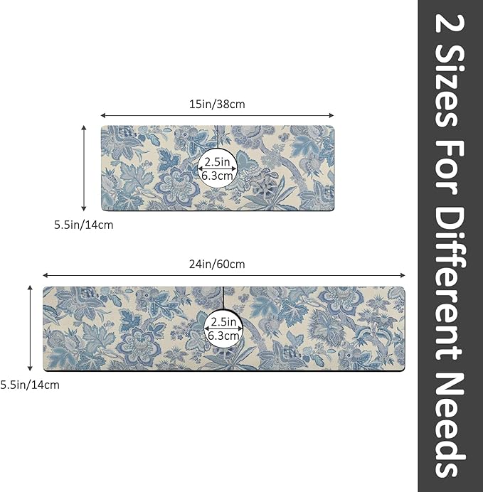 24" X 5.5" Kitchen Sink Splash Guard Faucet Mat Flora Super Absorbent Fast Drying Faucet Guard & Draining Mat Sink Splash Guard Behind Faucet for Kitchen, Bathroom