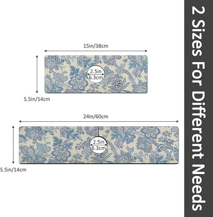 15" X 5.5" Kitchen Sink Splash Guard Faucet Mat Floral Super Absorbent Fast Drying Faucet Guard & Draining Mat Sink Splash Guard Behind Faucet for Kitchen, Bathroom