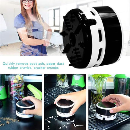 iSuperb Desktop Vacuum Cleaner Portable Keyboard Sweeper Mini Crumb Vacuum Cleaner Table Food Rubber Crumb Dust Remover Cleaner for Home, Office, Cars - No Battery Included (Black)