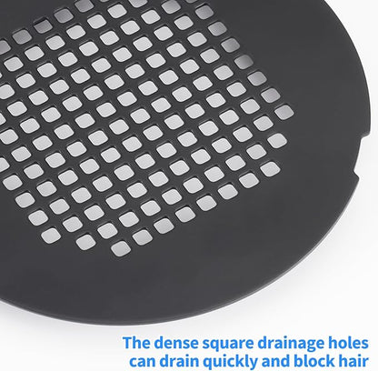 Shower Drain Cover, Shower Drain Hair Catcher Snap-in Replacement Strainer, Matt Black Round Grate, Drain Protector Designed for 4.25" D Standard Round Shower Drains