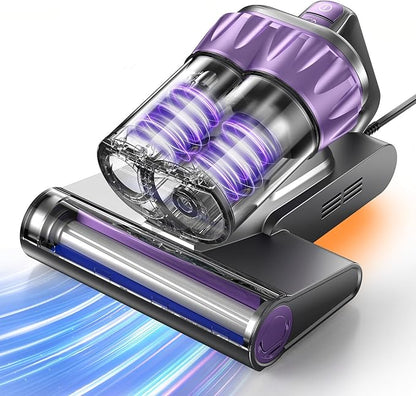 Mattress Vacuum Cleaner 18Kpa Bed Vacuum Cleaner with Smart Dust Sensor,253.7nm UV-C Light,HEPA Filter,150°F Heat,500W Powerful Handheld,for Bed,Sofa,Couch,Crib Gift Ideas for Women