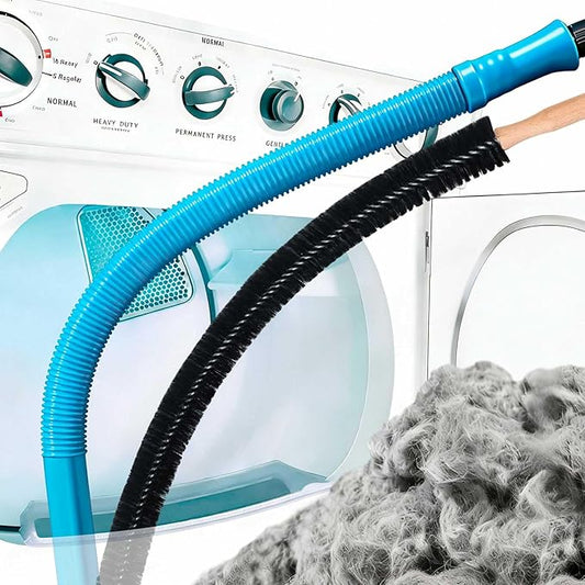 Dryer Vent Cleaner Kit with Universal Vacuum Hose Attachments Fit Most Vaccum Cleaner - Dryer Lint Brush & Vacuum Attachment Set for Clothes Dryer Cleaning, Lint Trap Cleaner, Home Maintenance Tools