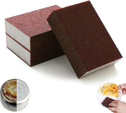 Magic Emery Cleaning Sponge, Nano Carborundum Sponge for Pots and Pans, Heavy Duty Magic Emery Sponge for Kitchen Surface Cleaning, Efficient Magic Eraser for Pots and Pans (3Pcs)