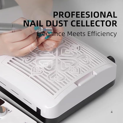 Kylara Nail Dust Collector,100W/4500RPM with Adjustable Vacuum Fan Dust Collector for Beginner DIY with Reusable Filter,Powerful Dust Suction Machine for Acrylic Nail Polishing Home/Salon