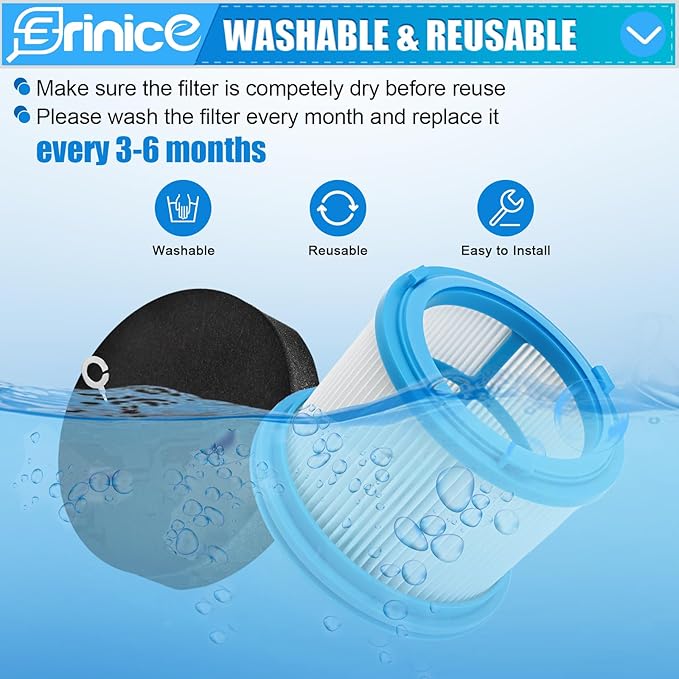 4039 Filter Replacement for Bissell PowerClean FurGuard 280W 4039 4051 4205 Vacuum Filters for Bissell PowerClean FurFinder 200W Vacuum 4052 4026 4031 4137, Comapre to part# 1646969 & 1646970
