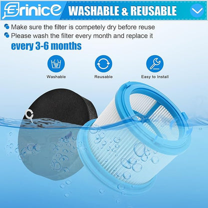 4039 Filter Replacement for Bissell PowerClean FurGuard 280W 4039 4051 4205 Vacuum Filters for Bissell PowerClean FurFinder 200W Vacuum 4052 4026 4031 4137, Comapre to part# 1646969 & 1646970