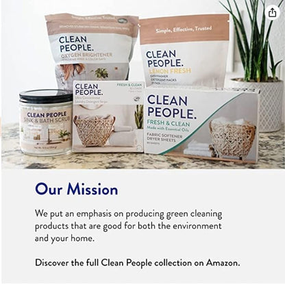 THE CLEAN PEOPLE Cleaner Concentrate - All-Purpose Cleaner for Multi-Purpose Cleaning, Bathrooms, Floors, Concentrated, Recyclable Packaging (Amber Scent) 4oz (2 Pack)