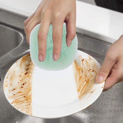 12pcs Kitchen Scouring Balls Household Cleaning Ball Cookware Scrubbers for Dishwashing Rust Removal Multi-Color Safe Scrubbers for Pots and Pans Random Color