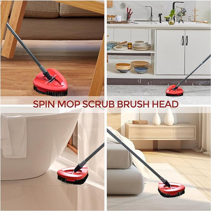 Scrub Brush, 2 Pcs Spin Mop Scrub Brush Head Compatible with EasyWring 1-Tank System, Hard Bristle Cleaning Brush for Bathroom, Kitchen, Tub and Tile