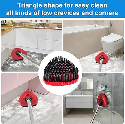 2 Pack Upgrade Scrub Brush Replace Heads Compatible with O Cedar EasyWring RinseClean 2 Tank Spin Mop, Scrubber Brush Mop Head for Ocedar Mop Scrub Brush of Hard Bristle to Floor Clean, Not for 1 Tank