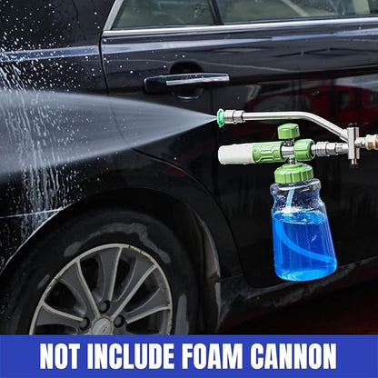 Foam Cannon Dual Connector Accessory, Pressure Washer Double Tip Attachment for Soap Cannon, 7 Pressure Washer Sprayer Nozzles, 1/4" Quick Connect, 4200 PSI