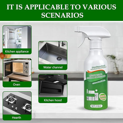 Kitchen Cleaner Remover Spray,Multifunctional Kitchen Appliance Cleaner,Kitchen Enzyme Cleaner,For Cooktop,Stove,Oven,Microwave & Oil Stains-636ml